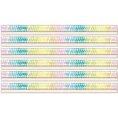 Creatively Inspired Watercolor Chevron Straight Borders, 36 Feet Per Pack, 6 Packs