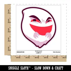 Mischievous Ghost Malicious Evil Spirit Waterproof Vinyl Phone Tablet Laptop Water Bottle Sticker Set - 5 Pack