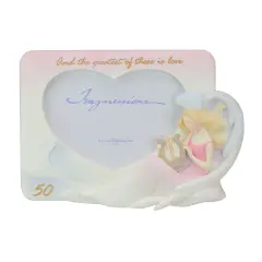 Roman 50th Wedding Anniversary Picture Frame - for a 4" x 6" Photo White