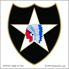 U.S. Army 2nd Infantry Division Sticker 3-1/4"