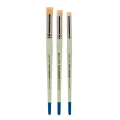 Creative Mark Pastel Smoothies - Paintbrush for Pastel Blending Bristle & Nylon Hair for Blending on Rough Surfaces Short Handle Lacquered Wood Handles