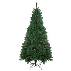 Northlight 6.5 Ft Pre-Lit Ravenna Pine Artificial Christmas Tree - Warm White LED Lights Green