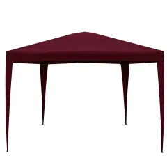 Northlight 10' x 10' Burgundy Pop-Up Outdoor Canopy Gazebo Red