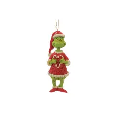 Department 56 Dept 56 Grinch Holding Candy Cane Christmas Ornament Green