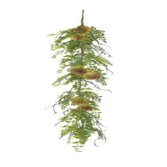 Select Artificials 5' x 8" Succulent Mixed Plant Fern Artificial Garland - Unlit Green
