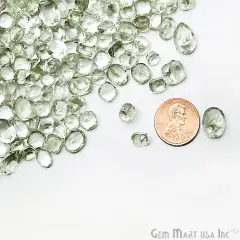 Green Amethyst Gemstone, 100% Natural Faceted Loose Gems, Wholesale Gemstones, 6-12mm, 50Carats, GemMartUSA (GA-60001-50)