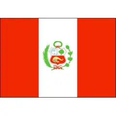 Peru Flag with Grommets 3ft x 5ft