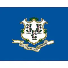 Connecticut Flag On Stick 4" x 6"