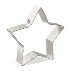 Star Cookie Cutter 4.5 in B0710, CookieCutter.com, Tin Plated Steel, Handmade in the USA