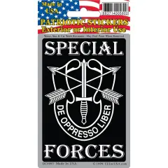 DC0093 Black U.S. Special Forces Logo Sticker (3''x4.25'')