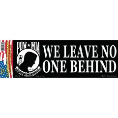 POW MIA American Flag Bumper Sticker 3-1/4"X9"