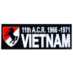 11th A.C.R. 1966-1971 Vietnam Bumper Sticker 3-1/4"X9"
