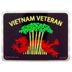 Vietnam Veteran Dragon Sticker 2-3/4"X4"