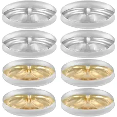4 Large 14K White Gold & 4 Medium 14K Yellow Gold Ear Nuts w/ Silicone Cushion