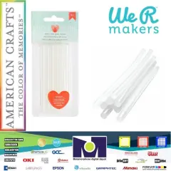 Sticky Thumb Mini Hot Glue Sticks-Clear 4"X.28" 24/Pkg 340280 by American Crafts