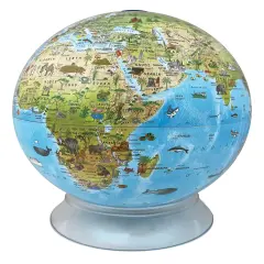 Day/Night 12" Diameter Illuminated Kids World Globe With Augmented Reality