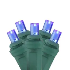 Northlight Net Style LED Tree Trunk Wrap Christmas Lights - 4' x 6' - Blue - Green Wire