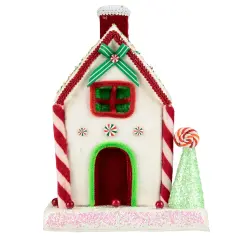 Northlight Peppermint Candy House Christmas Decoration - 11" White