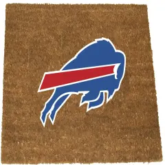 The Memory Company NFL Buffalo Bills Logo Rectangular Coir Door Mat 29.5" x 19.5" Brown