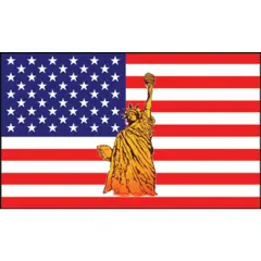 Statue of Liberty American Flag with Grommets 3ft x 5ft