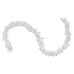 Northlight Pre-Lit Battery Operated White Pine Artificial Christmas Garland - 9' x 10" - LED Clear Lights