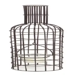 Melrose 15.75" Elegant Black Wine Bottle Shaped Tea Light Candle Holder