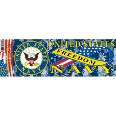 United States Navy Iraqi Freedom Bumper Sticker 3-1/4"X9"