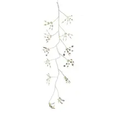 Kurt Adler 6' Pre-Lit White Bark Artificial Christmas Garland - Warm White LED Lights