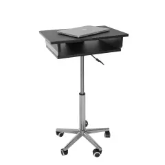 Techni Office Solutions 35.75" Black Durable Folding Table Laptop Cart