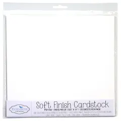 Elizabeth Craft Soft Finish Cardstock 8.5"X11" 25/Pkg-White