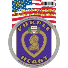 Purple Heart Sticker 3-1/4"