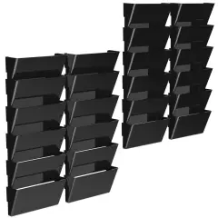 Storex Recycled Wall Files, 6-Pack, Legal, Black (Case of 4 packs)