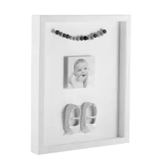 ArtToFrames 20x28 Inch Shadow Box Picture Frame, with a Satin White 1.00" Wide Shadowbox frame and Super White Mat Backing (4655)