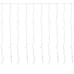 Northlight LED Micro Fairy Curtain Christmas Lights - Warm White- 6.5' Clear Wire - 600ct