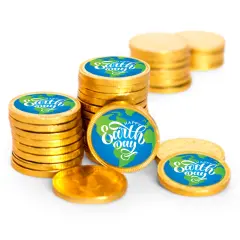 84ct Earth Day Candy Chocolate Coins Party Favors Giveaways (84 Pack) - By Just Candy