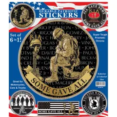 Patriotic KIA Honor Sticker set of 6 (12.25"x14.25")
