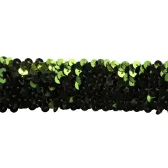 Belagio Stretch Sequin Trim, 1.5" Wide, Hunter Green, 10-Yard Bolt
