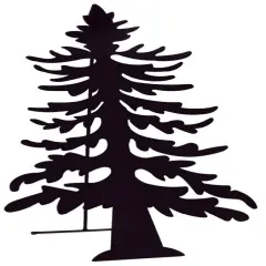 Melrose 27.5" Black Christmas Tree Silhouette Tea Light Candle Holder Decoration