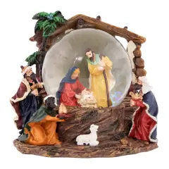 Northlight Holy Family Christmas Nativity Musical Water Globe - 6.75" Brown