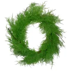 Northlight Real Touch&trade;️ Artificial Cedar Christmas Wreath - 24" - Unlit Green