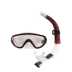 Pool Central Red Scuba Mask and Snorkel Pool Set -Ages 14+