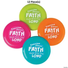 Mini Exercise Your Faith Flying Discs - 12 Pc.