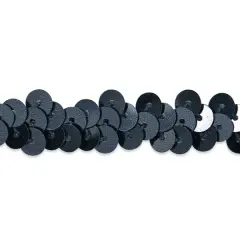 20 yards of 1 Row 3/8" Metallic Stretch Sequin Trim | 20 yard cut Gunmetal