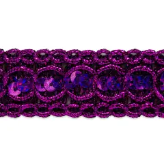 20 yards of Trish Sequin Metallic Braid Trim | 20 yard cut Purple