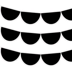 Black Half-Dots EZ Border&trade;, 48 Feet Per Pack, 3 Packs