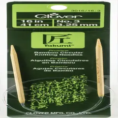 Takumi Bamboo Circular Knitting Needles 16"-Size 3/3.25mm