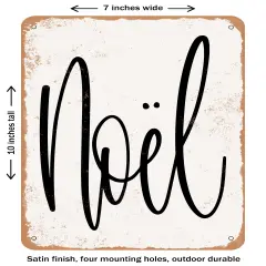 DECORATIVE METAL SIGN - Noel - 4- Vintage Rusty Look