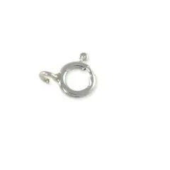 Spring Ring Clasp 8mm w/Open Ring Sterling Silver (1-Pc)