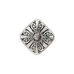 19mm Pewter Diamond Bead (Package of 1)