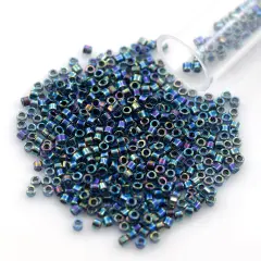 Miyuki Delica Seed Bead 11/0 Transparent Dark Peacock